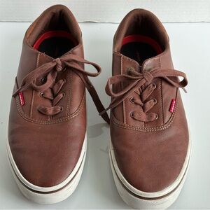 LEVIS Sneakers Faux Leather Lace-Up Shoes Boat Shoes Loafers Size 11